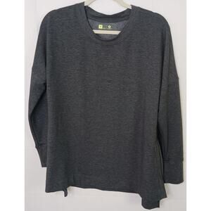 Xersion Sweatshirt Mens Size M Gray Solid Athletic Outdoor Workout Casual Knit